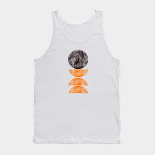 Black sun geometrically half during winter Tank Top